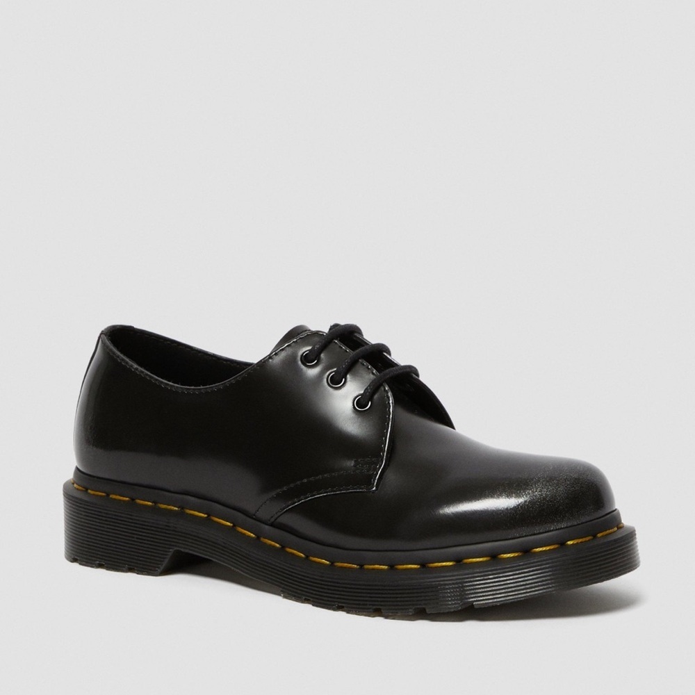 DR. MARTEN 1461 Black Leather Lace Up Derby Oxford Shoes